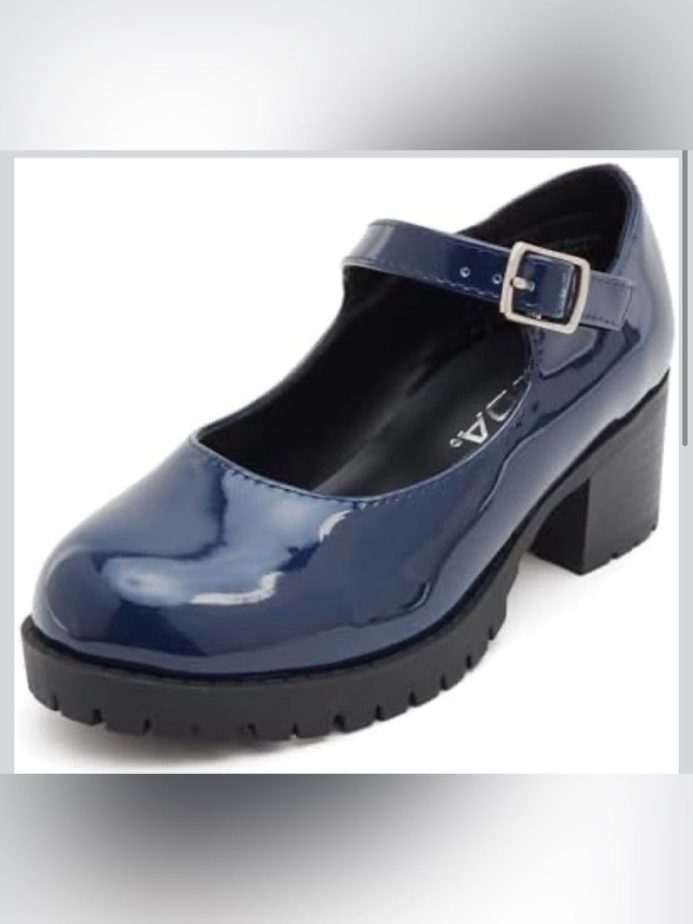 SODA Boxer Chunky Platform Mary Jane Pumps